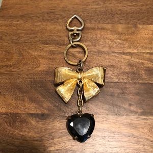 Juicy Couture Gold Bow and Heart Key Chain